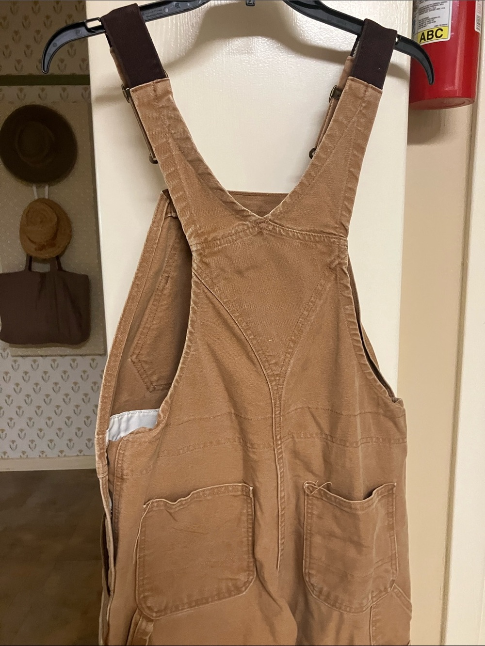 Carhartt Tan Duck Bib Overalls - Women's Work Jumpsuit - Picture 5 of 9